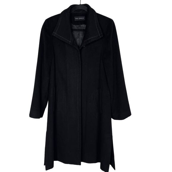 Dale Dressin Womens 2 Black Amicale Pure Cashmere Pea Coat Jacket Made in USA - Picture 1 of 13